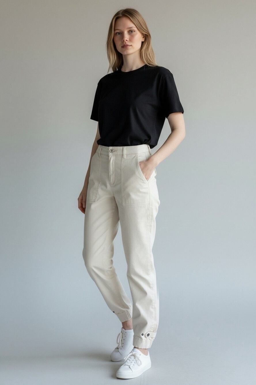 Express Khaki Jeans Button Cuffs sz 2